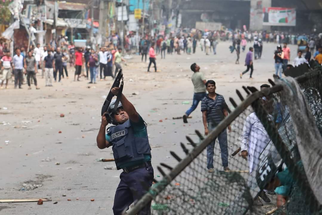 Police Firing on protester